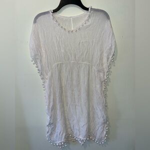 White swimsuit Coverup